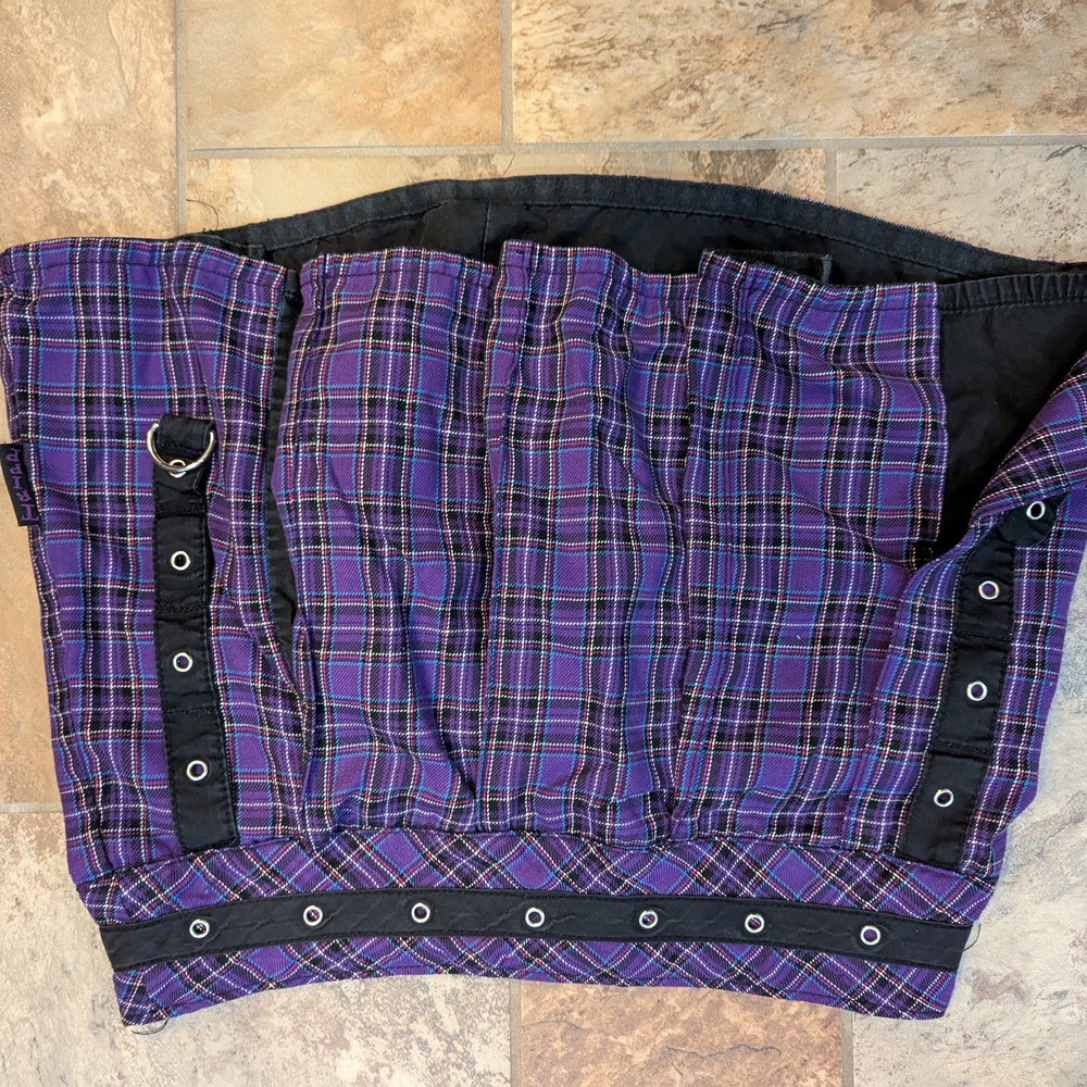 Tripp NYC Purple Plaid Mini Skirt